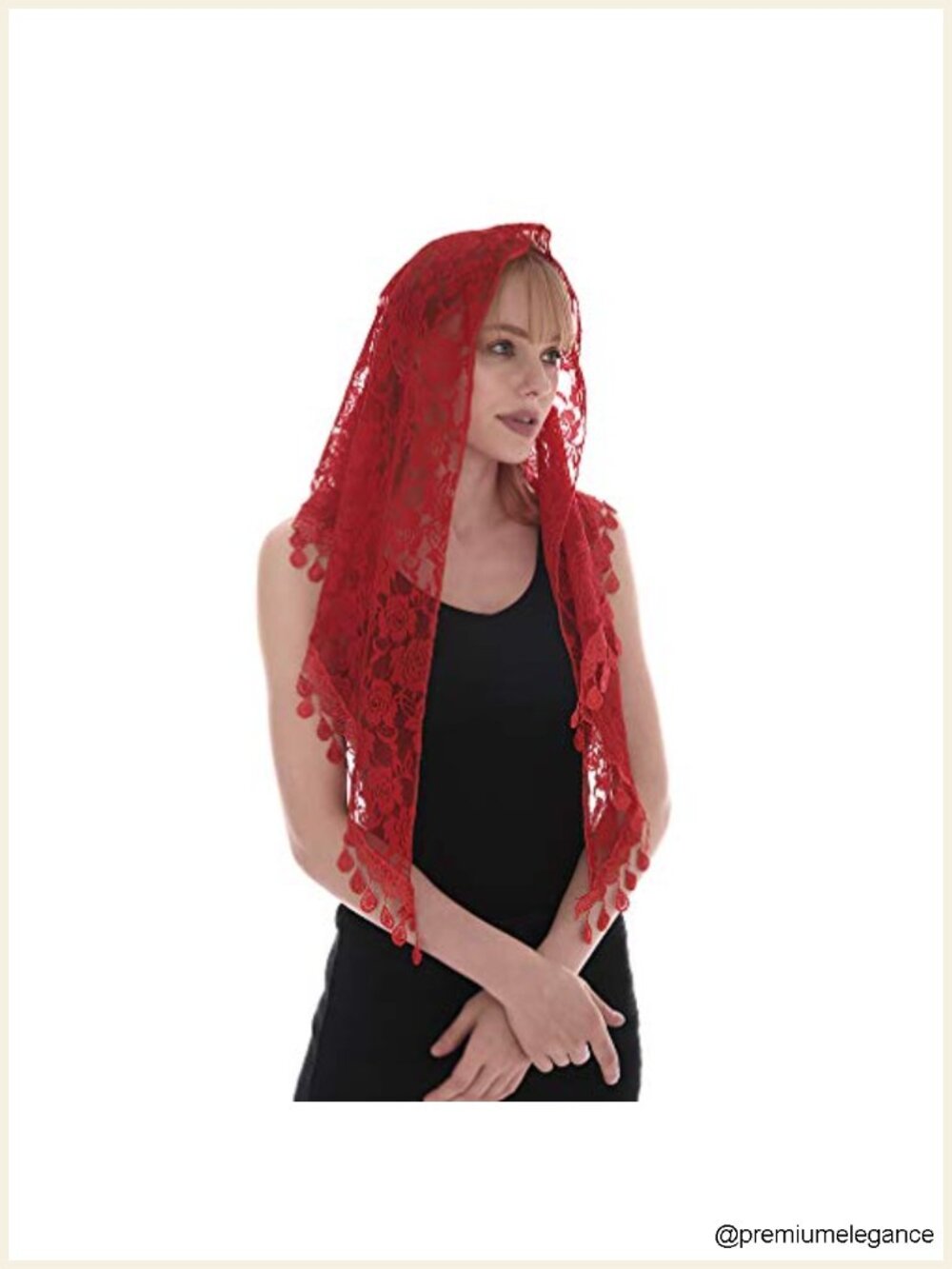 Lace Infinity Veil Mantilla Church Head Covering Catholic Mass Scarf Wrap